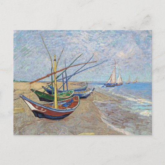 Fischerboote Strand Vincent van Gogh Postkarte (Vorderseite)