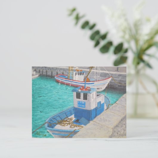 Fischerboote - Tarifa Spanien Postkarte (Stehend Vorderseite)