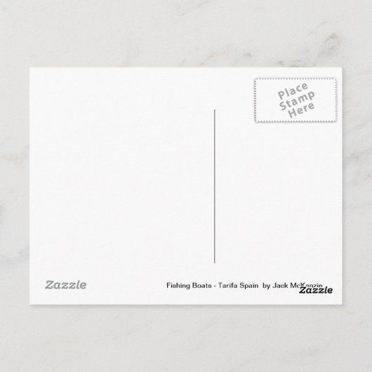 Fischerboote - Tarifa Spanien Postkarte (Rückseite)