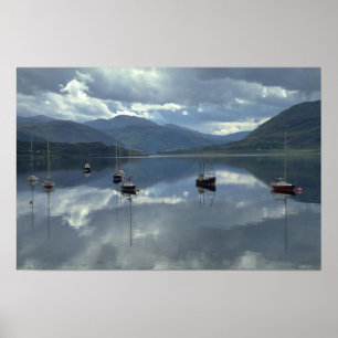 Fischerboote, Ullapool, Schottland Poster