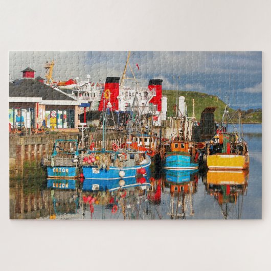Fischerboote und Fähren, Oban, Schottland Puzzle (Horizontal)