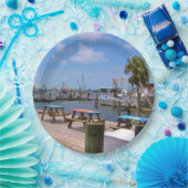 Fischerboote und Pier Pappteller (Party)