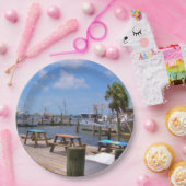 Fischerboote und Pier Pappteller (Party)