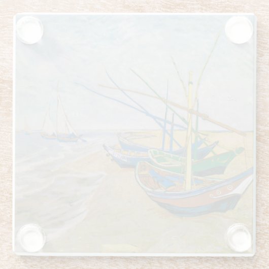 Fischerboote | Vincent van Gogh Glasuntersetzer (Rückseite)
