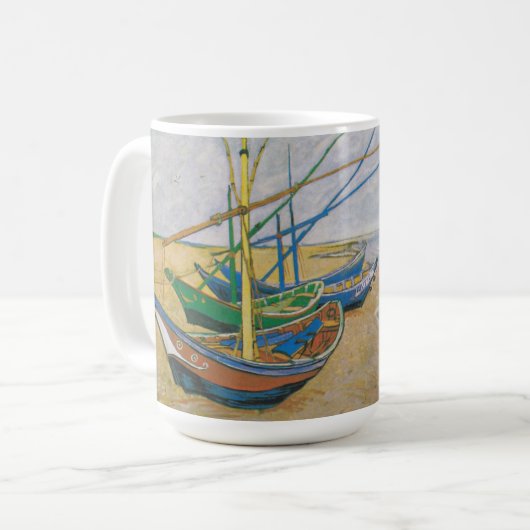 Fischerboote | Vincent van Gogh Kaffeetasse (Vorderseite Links)
