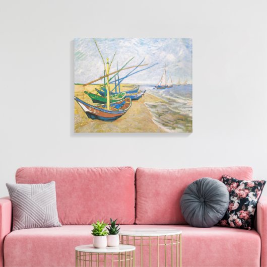 Fischerboote | Vincent van Gogh Leinwanddruck (Insitu (Wohnzimmer))