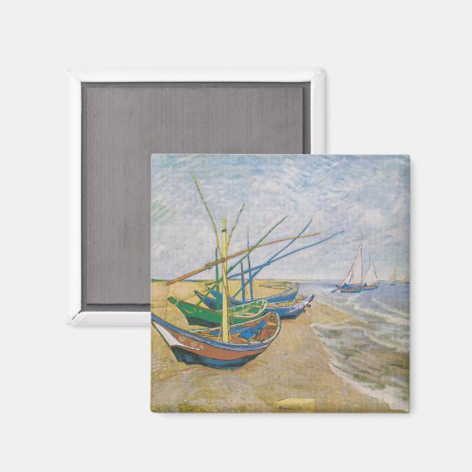 Fischerboote | Vincent Van Gogh Magnet (Vorderseite/Rückseite)
