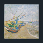 Fischerboote | Vincent Van Gogh Magnet<br><div class="desc">Fischerboote am Strand von Saintes-Maries (1888) von dem niederländischen post-impressionistischen Künstler Vincent Van Gogh. Original-Kunstwerk ist ein Ölgemälde auf der Leinwand,  das mehrere Fischerboote am Meeresufer darstellt.

Verwenden Sie die Entwurfstools,  um einen benutzerdefinierten Text hinzuzufügen oder das Bild zu personalisieren.</div>