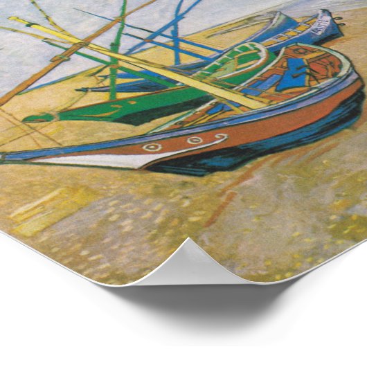 Fischerboote | Vincent Van Gogh Poster (Ecke)