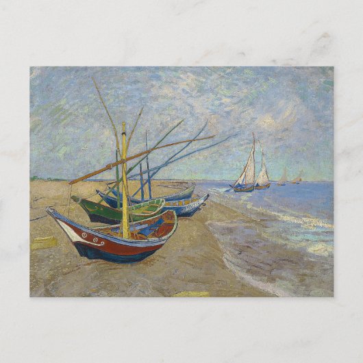 Fischerboote von Vincent Van Gogh Postkarte (Vorderseite)