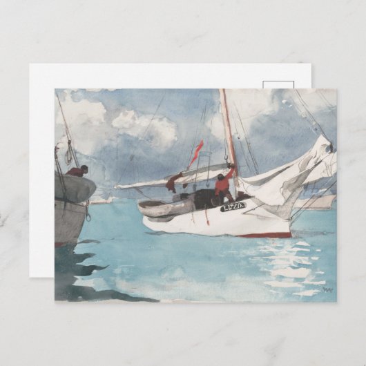 Fischerboote, West Postkarte (Vorne/Hinten)