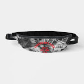 Fischerdeck anpassen Schwarz und Weiß Bauchtasche (Vorderseite)
