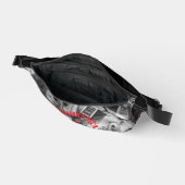 Fischerdeck anpassen Schwarz und Weiß Bauchtasche (Offen)