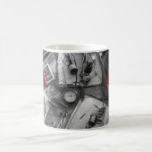 Fischerdeck Schwarz-Weiß-Tasse Kaffeetasse (Mittel)