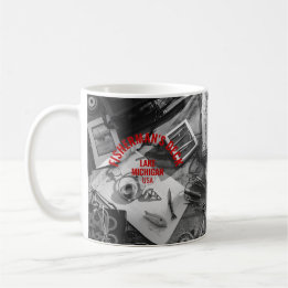 Fischerdeck Schwarz-Weiß-Tasse Kaffeetasse