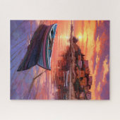 Fischerdorf am Mittelmeer Puzzle (Horizontal)