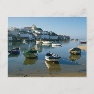 Fischerdorf Ferragudo, Algarve, Portugal Postkarte