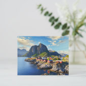 Fischerdorf Hamnoy auf den Lofoten-Inseln, Norwege Postkarte (Stehend Vorderseite)
