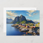 Fischerdorf Hamnoy auf den Lofoten-Inseln, Norwege Postkarte (Vorne/Hinten)