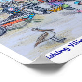 Fischerdorf in Popotla, Baja, Mexiko Poster (Ecke)