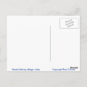 Fischerdorf Kerala Postkarte (Rückseite)