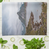 Fischerdorf Lofoten Geschirrtuch (Gefaltet)