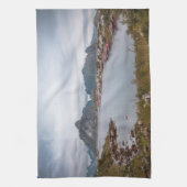 Fischerdorf Lofoten Geschirrtuch (Vertikal)