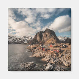 Fischerdorf Lofoten Norwegen Magnet