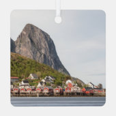Fischerdorf Lofoten - Norwegen Ornament Aus Metall (Rückseite)