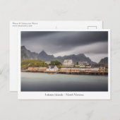 Fischerdorf Lofoten Norwegen Postkarte (Vorne/Hinten)