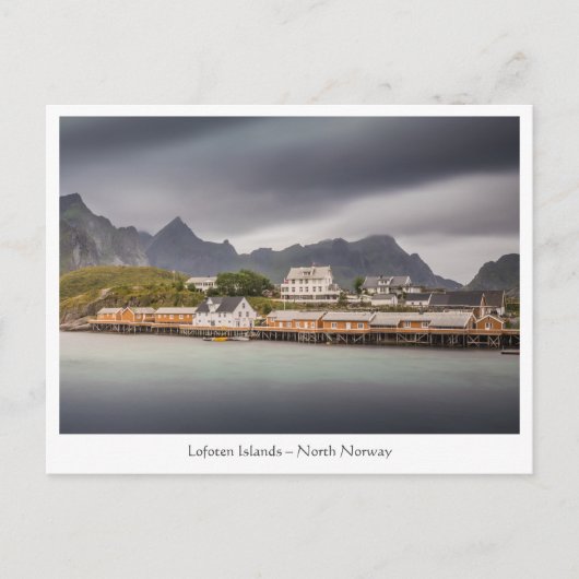 Fischerdorf Lofoten Norwegen Postkarte (Vorderseite)