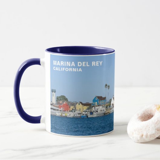 Fischerdorf - Marina Del Rey, CA Tasse (Mit Donut)