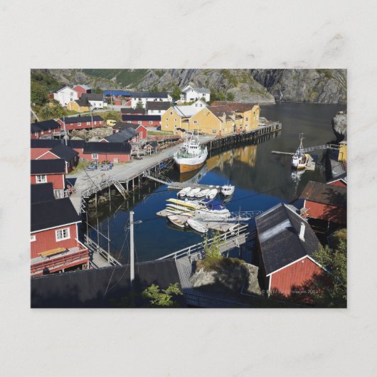 Fischerdorf Nusfjord. Der Rorbuer Postkarte (Vorderseite)