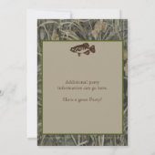 Fischerei 16. Geburtstag Einladung mit Camouflage (Rückseite)