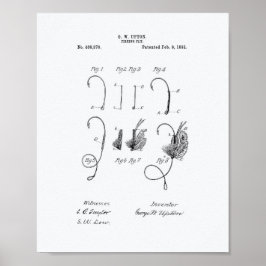 Fischerei 1892 Patentart - Weißbuch Poster