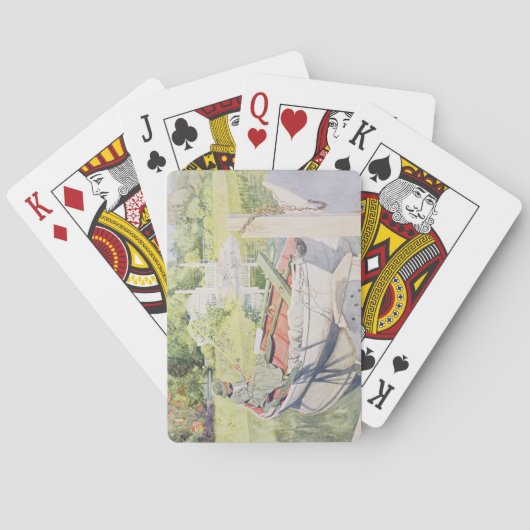Fischerei, 1909 spielkarten (Rückseite)