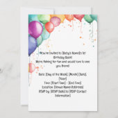 Fischerei 1. Geburtstag Einladung (Rückseite)