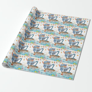 Fischerei 1. Geburtstag Geschenkpapier
