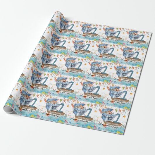 Fischerei 1. Geburtstag Geschenkpapier (Ungerollt)
