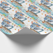 Fischerei 1. Geburtstag Geschenkpapier (Ecke)