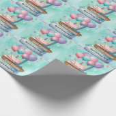 Fischerei 1. Geburtstag Geschenkpapier (Ecke)