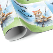 Fischerei 1. Geburtstag Geschenkpapier (Rolleneckpunkt)