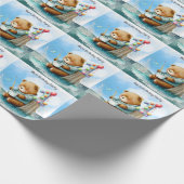 Fischerei 1. Geburtstag Geschenkpapier (Ecke)