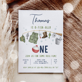 Fischerei 1. Geburtstag O-Fisch-Ally 1 Geburtstag Einladung