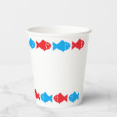 Fischerei 1. Geburtstag Pappbecher (Rückseite)