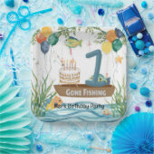 Fischerei 1. Geburtstag Pappteller (Party)