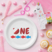 Fischerei 1. Geburtstag Pappteller (Party)