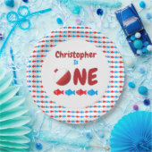 Fischerei 1. Geburtstag Pappteller (Party)