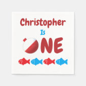 Fischerei 1. Geburtstag Serviette (Vorderseite)