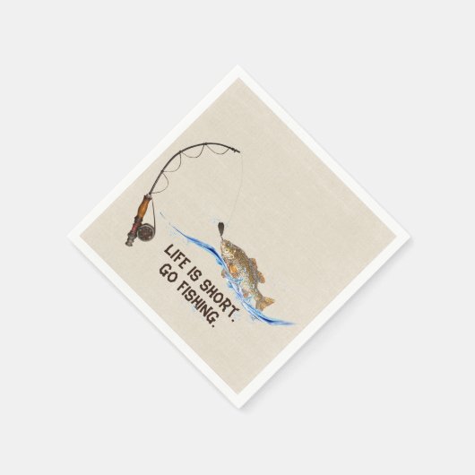 Fischerei am Angelplatz Serviette (Ecke)